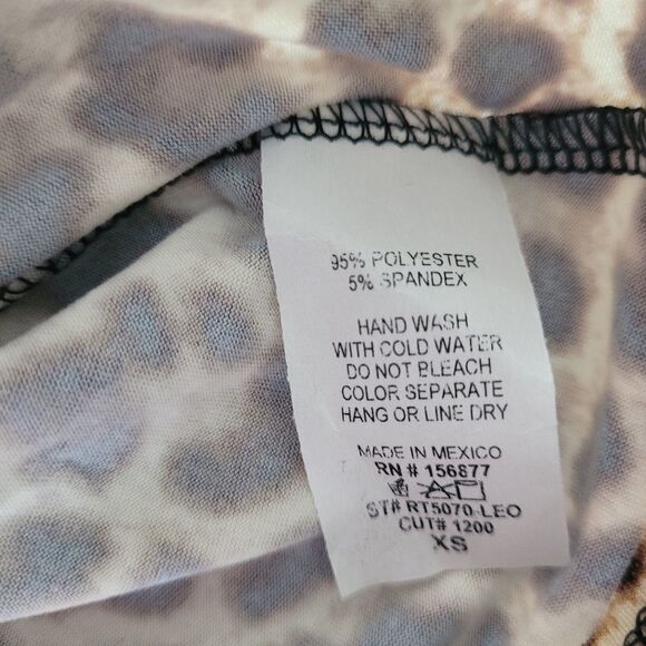 Ragdoll top women's size xs cheetah print wrap - Picture 3 of 4